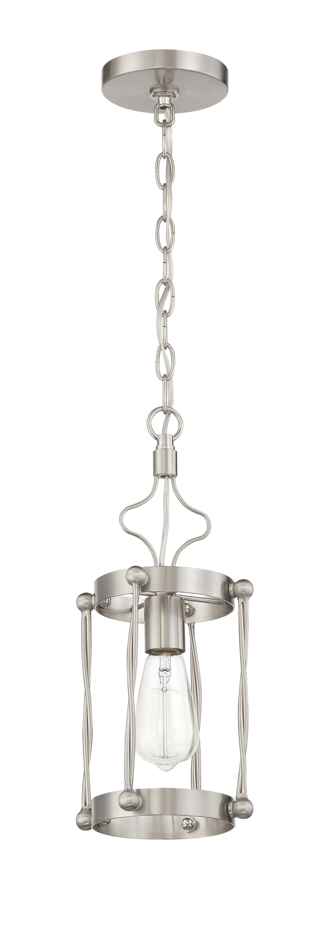 57091-BNK - Jolenne 1 Light 7" Wide Mini Pendant - Brushed Nickel