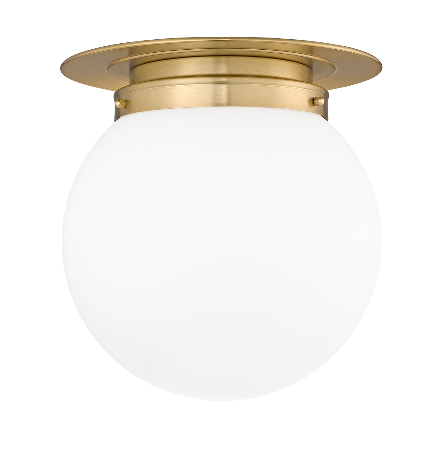 7505F13-HBR - Calhoun 1 Light Flush 13" Mount - Heritage Brass
