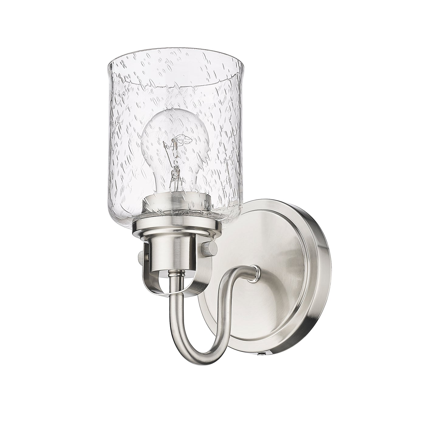 340-1S-BN - Kinsley 1 Light Wall 10" Sconce - Brushed Nickel