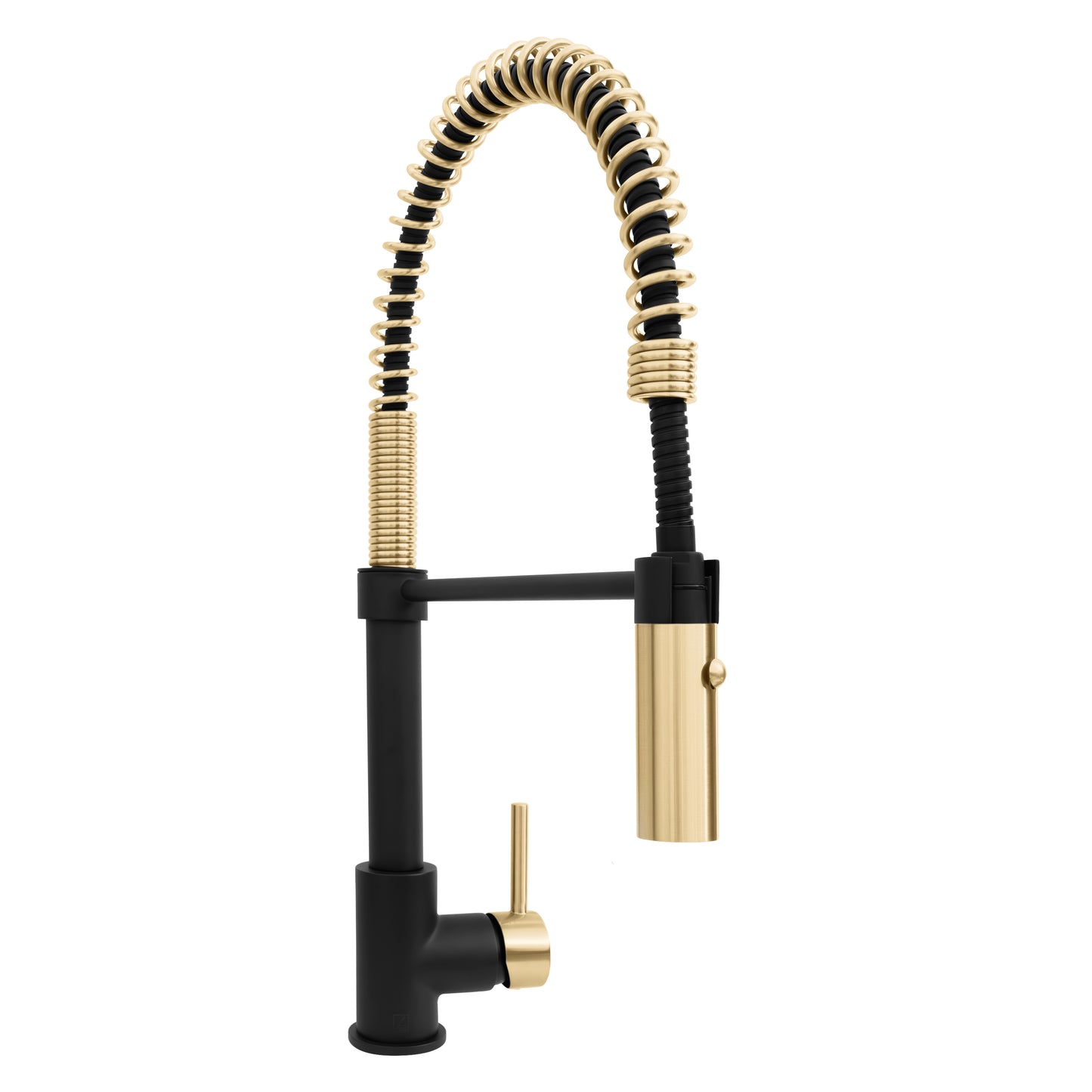 SRA-KF-ZMBCB - Autograph Edition Sierra Pull Down Spring Single Handle Kitchen Faucet in Matte Black and Champagne Bronze