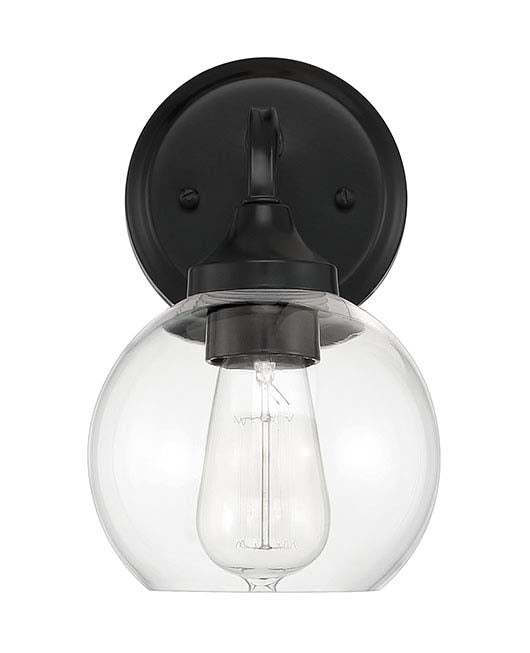 56201-FB - Glenda 1 Light 9.75" High Wall Sconce - Flat Black