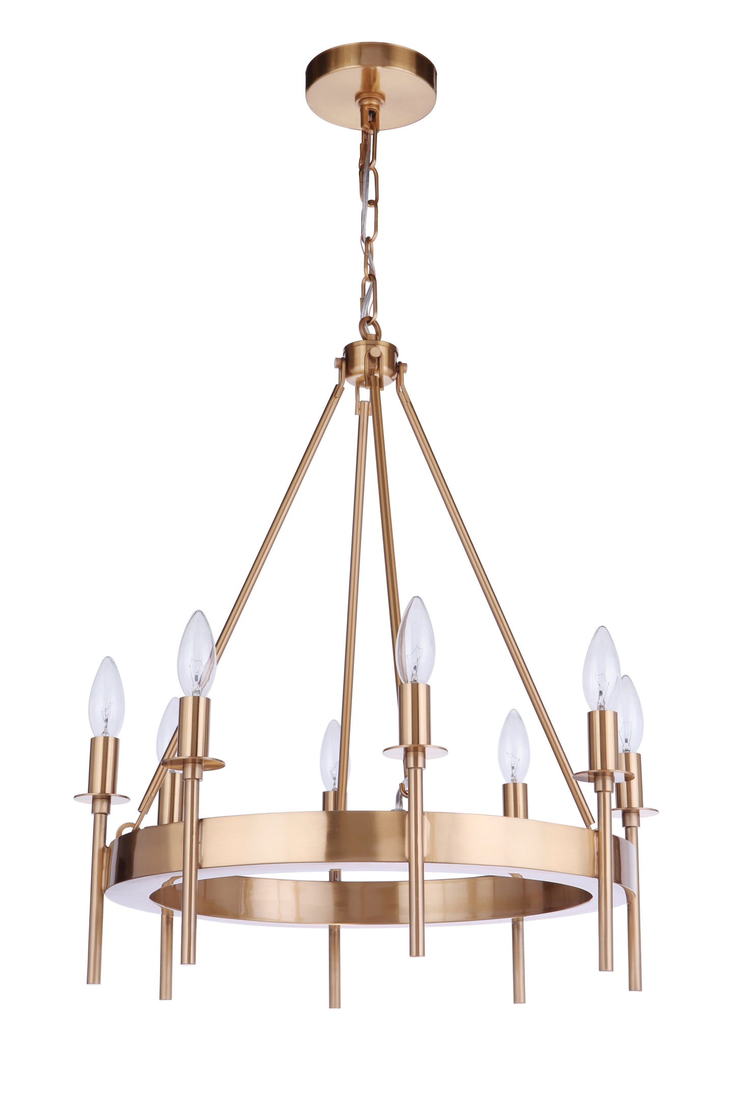 54328-SB - Larrson 8 Light 20" Wide Chandelier - Satin Brass