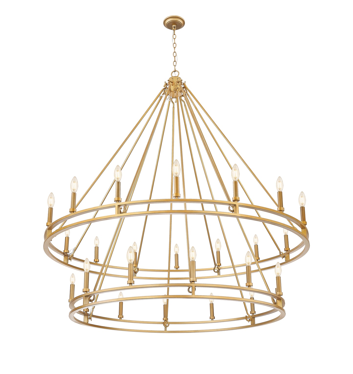 4005-28SBR - Dennison 28 Light 60" Chandelier - Signature Brass