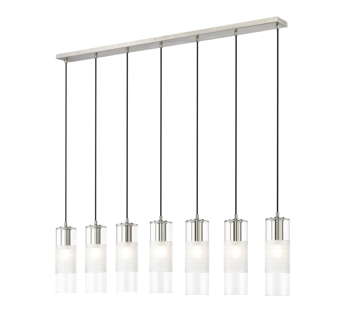 824P-7L-BN - Alton 7 Light Linear 54" Chandelier - Brushed Nickel