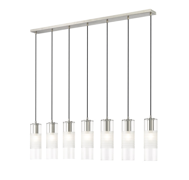 824P-7L-BN - Alton 7 Light Linear 54" Chandelier - Brushed Nickel