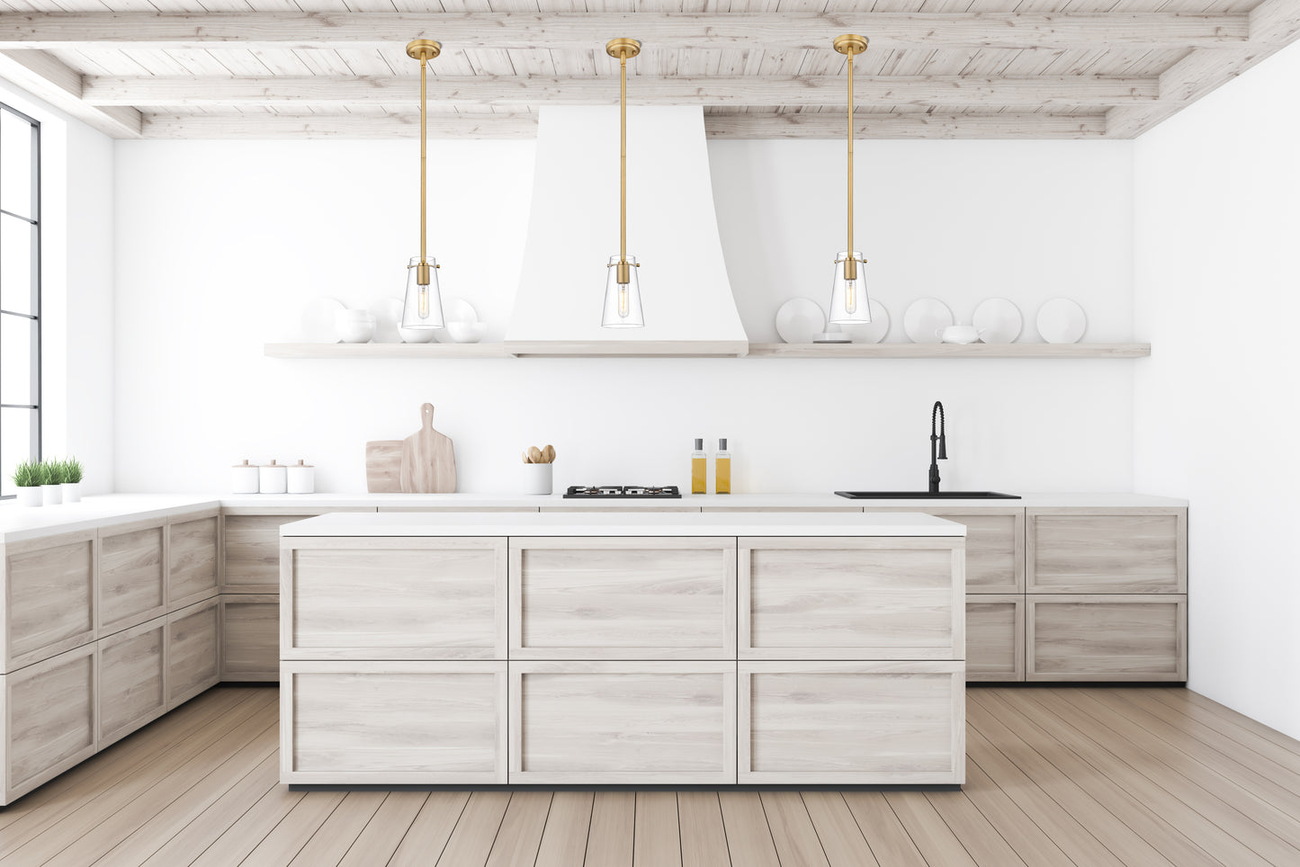 7508MP-ROD-MGLD - Kira 1 Light 5" Pendant - Modern Gold