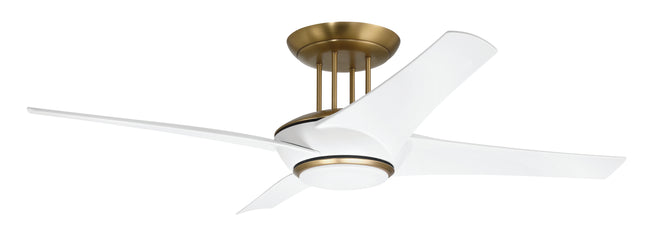 CAM54WSB4 - Cam 54" 4 Blade Ceiling Fan with Light Kit - White / Satin Brass