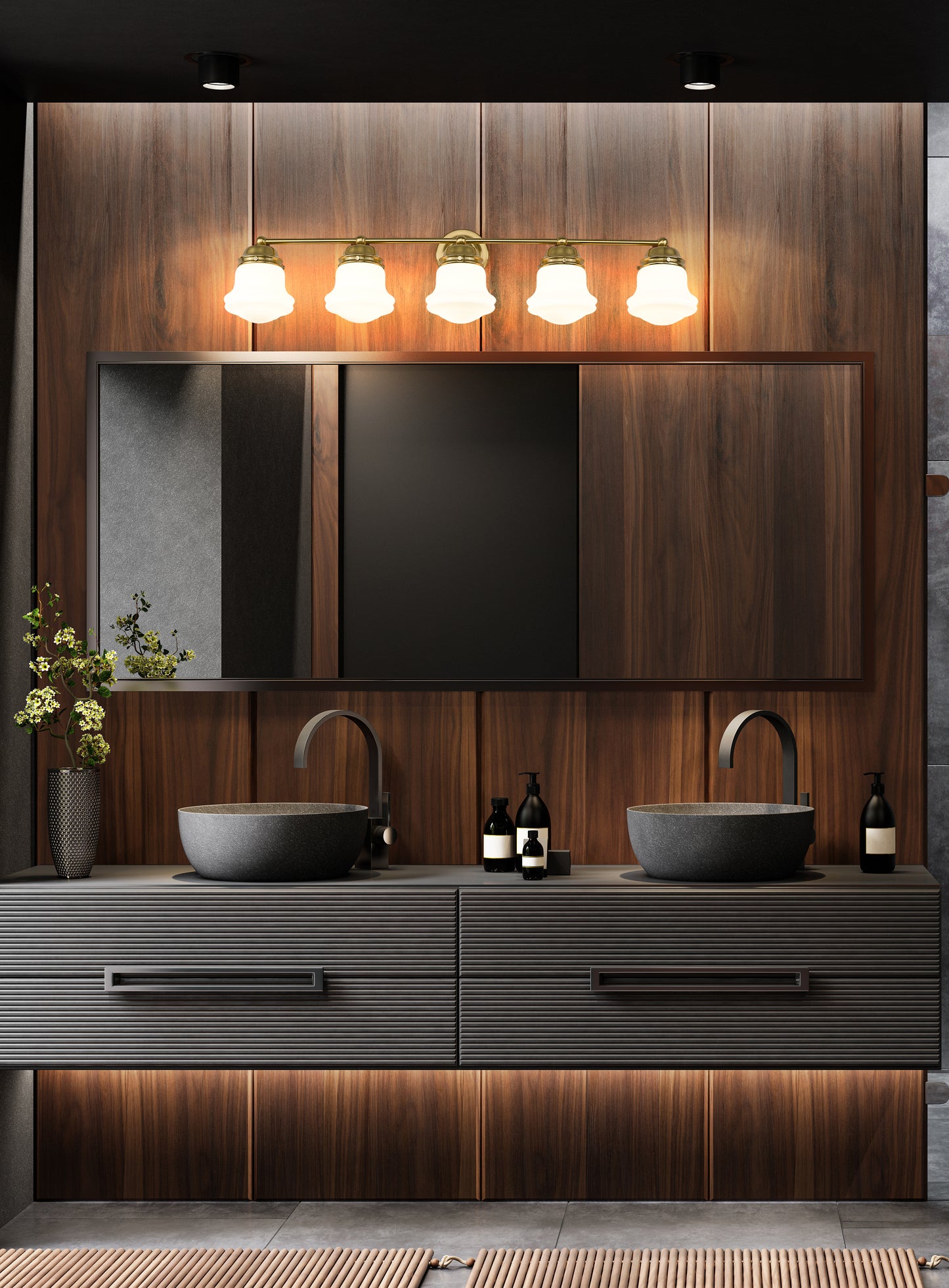735-5V-LG - Vaughn 5 Light 41" Vanity - Luxe Gold