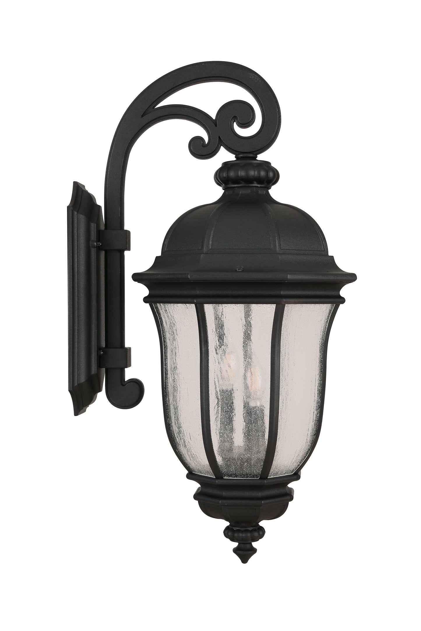Z3324-TB - Harper 3 Light 28" High Outdoor Wall Lantern - Textured Black