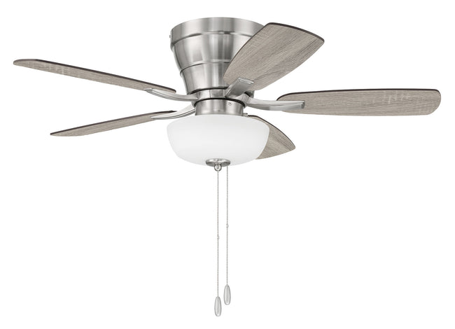 WHL42BNK5C1 - Wheeler 42 2-Light Bowl 42" 5 Blade Ceiling Fan with Light Kit - Brushed Nickel