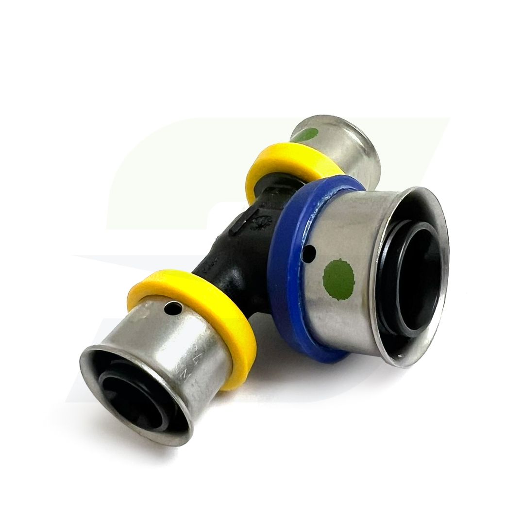 49334 - PEX Press Polymer Tee -  1/2" x 1/2" x 3/4"