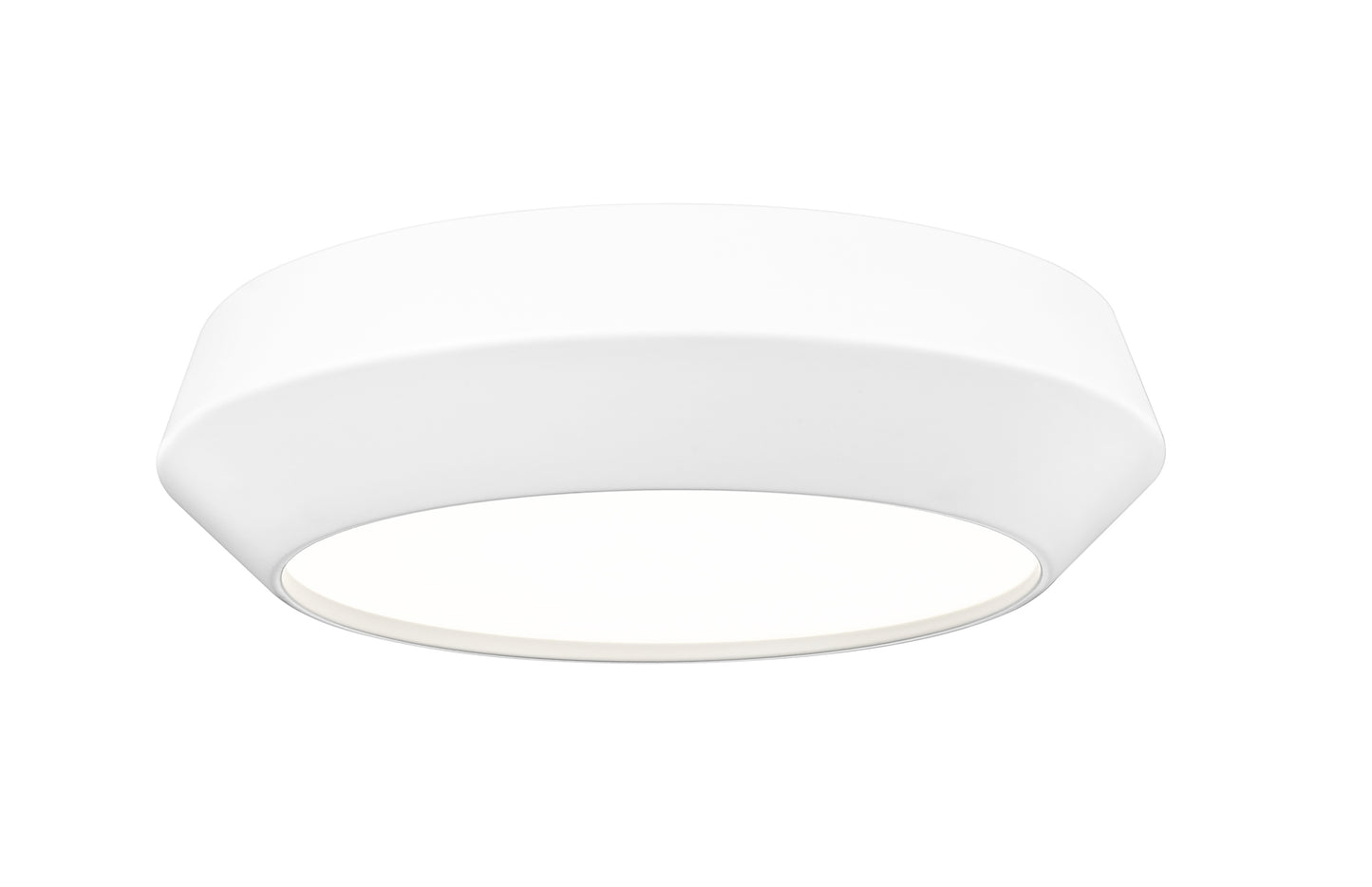 7701F12-MW-LED - Quasars 1 Light Flush 12" Mount - Matte White