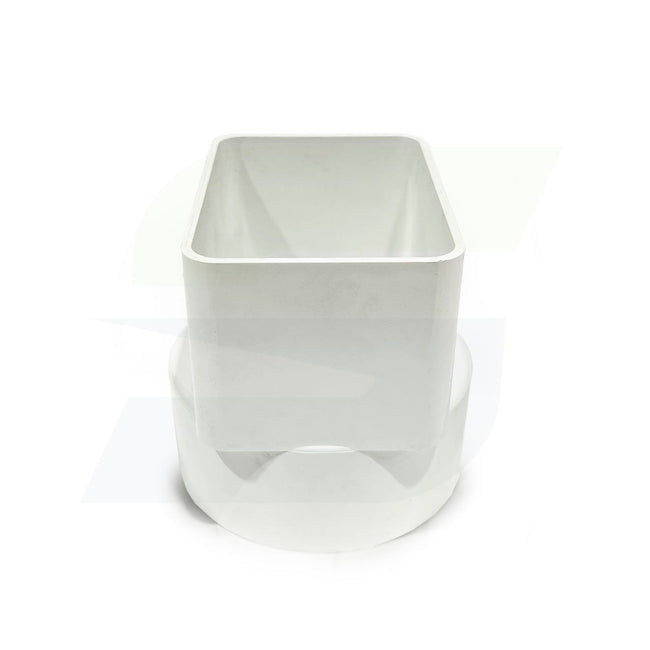 9P07 - PVC Downspout Adapter - 2" x 3" Downspout x 3" DWV/SCH40 Hub