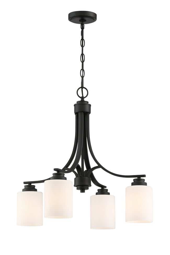 50524-FB-WG - Bolden 4 Light 23" Wide Chandelier - Flat Black