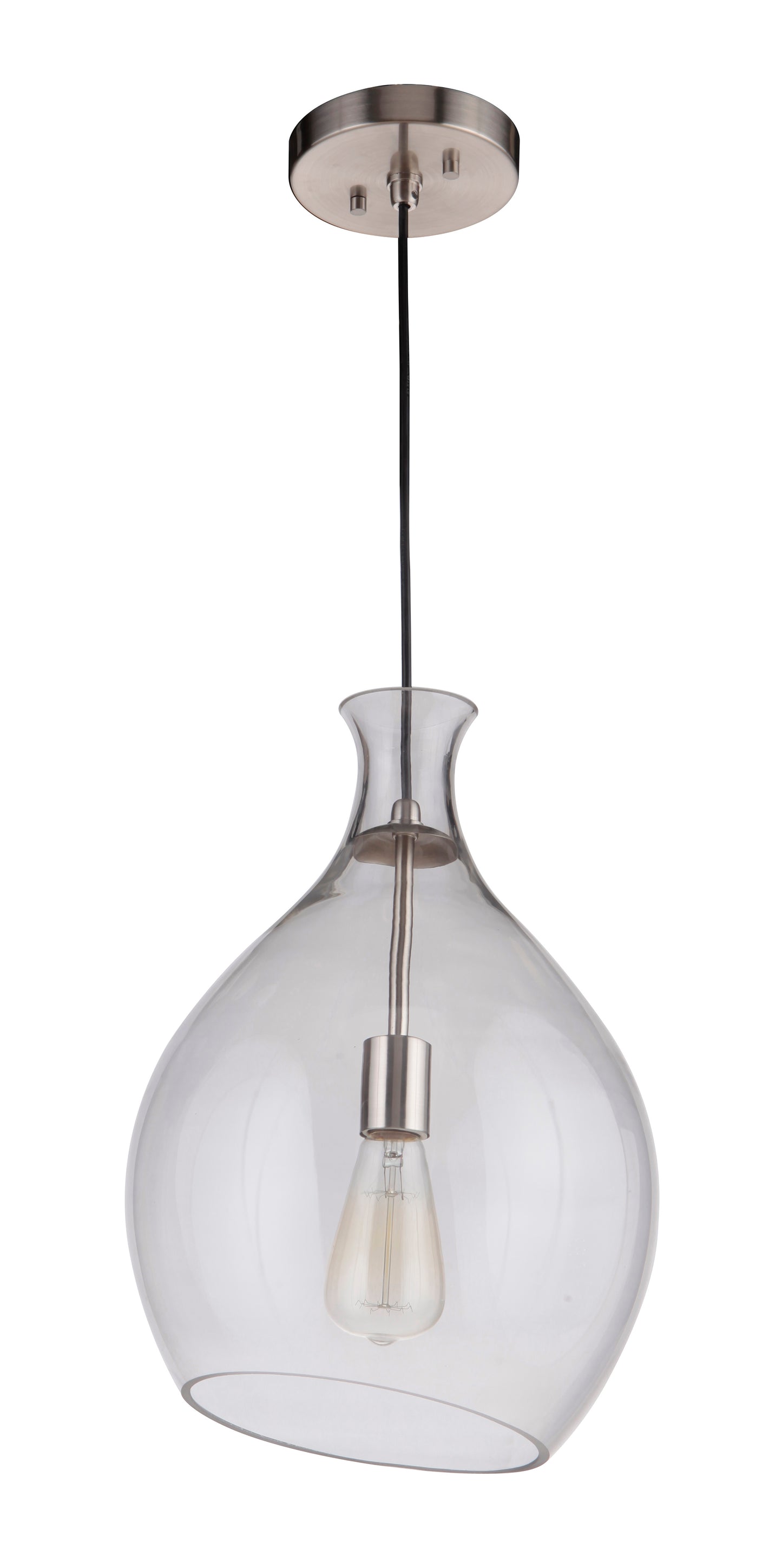 P951BNK1 - 1 Light 11.3" Wide Pendant - Brushed Nickel
