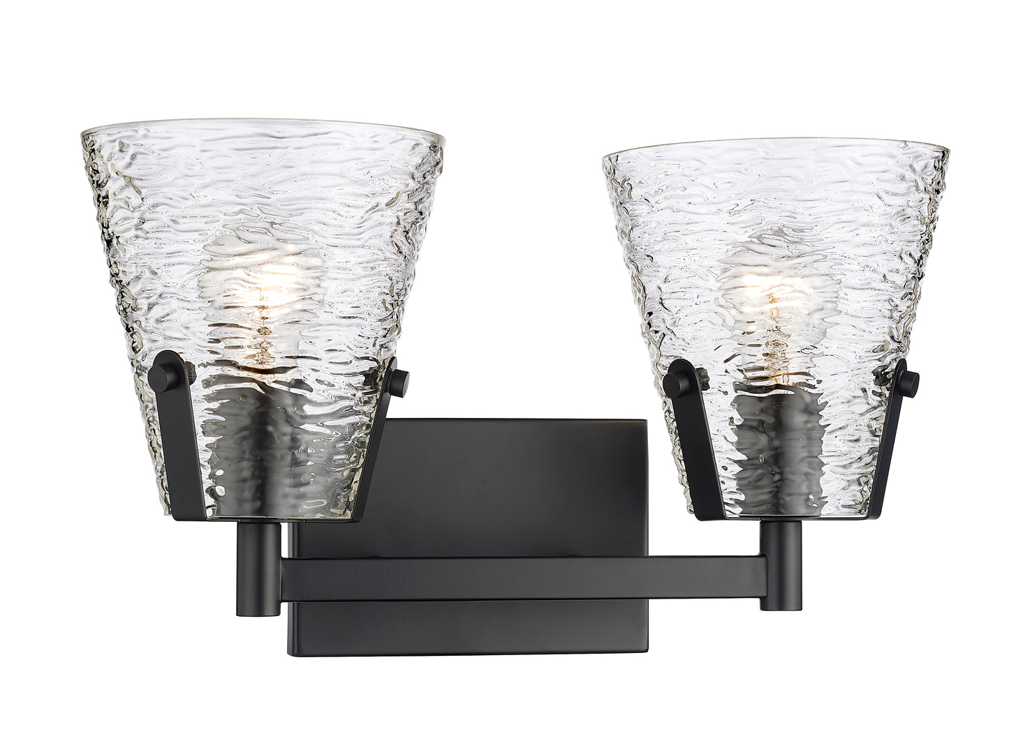 1101-2V-MB - Analia 2 Light 16" Vanity - Matte Black