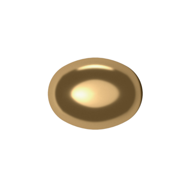 4913003 - 1 5/16" Oval Knob - Polished Brass