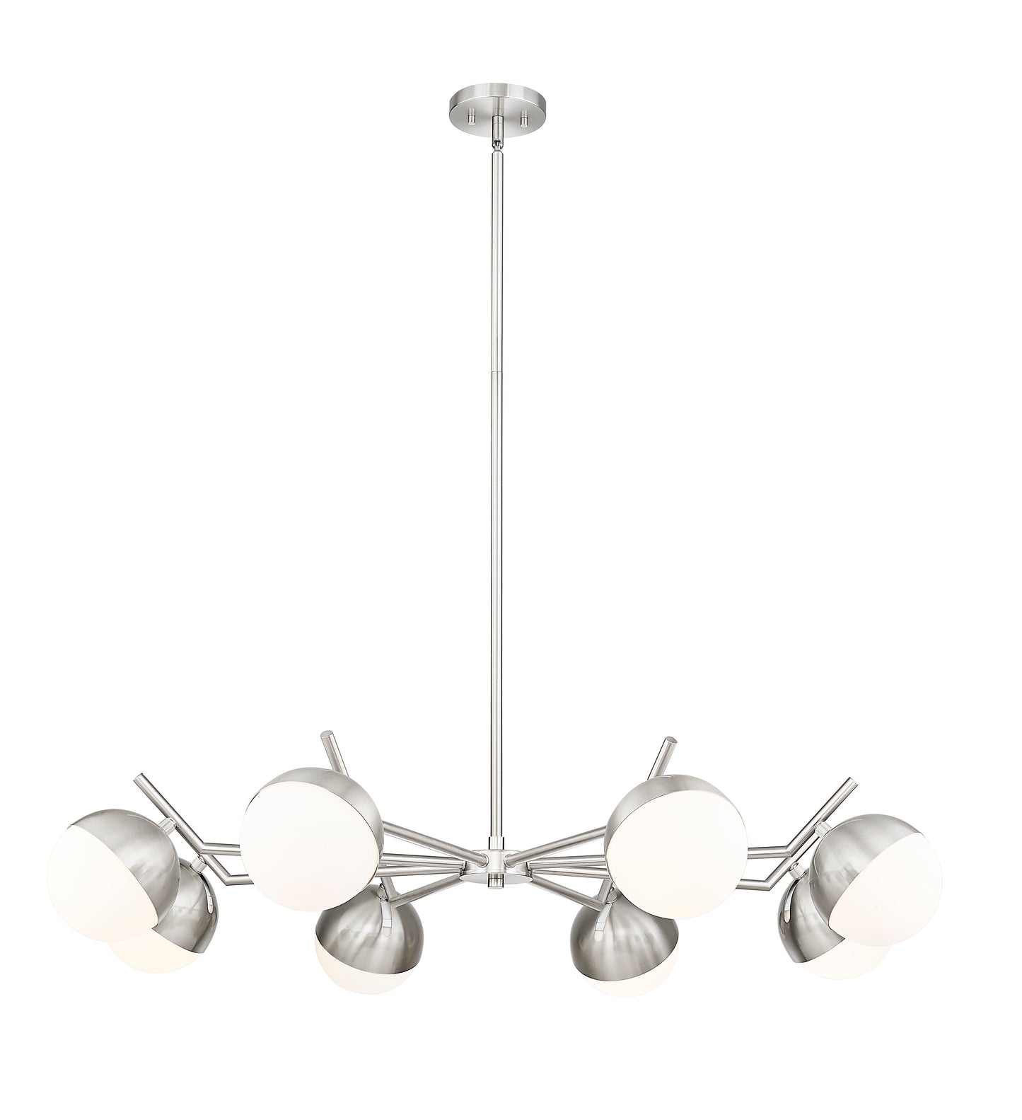 7517-8BN - Realm Sphere 8 Light 44" Chandelier - Brushed Nickel