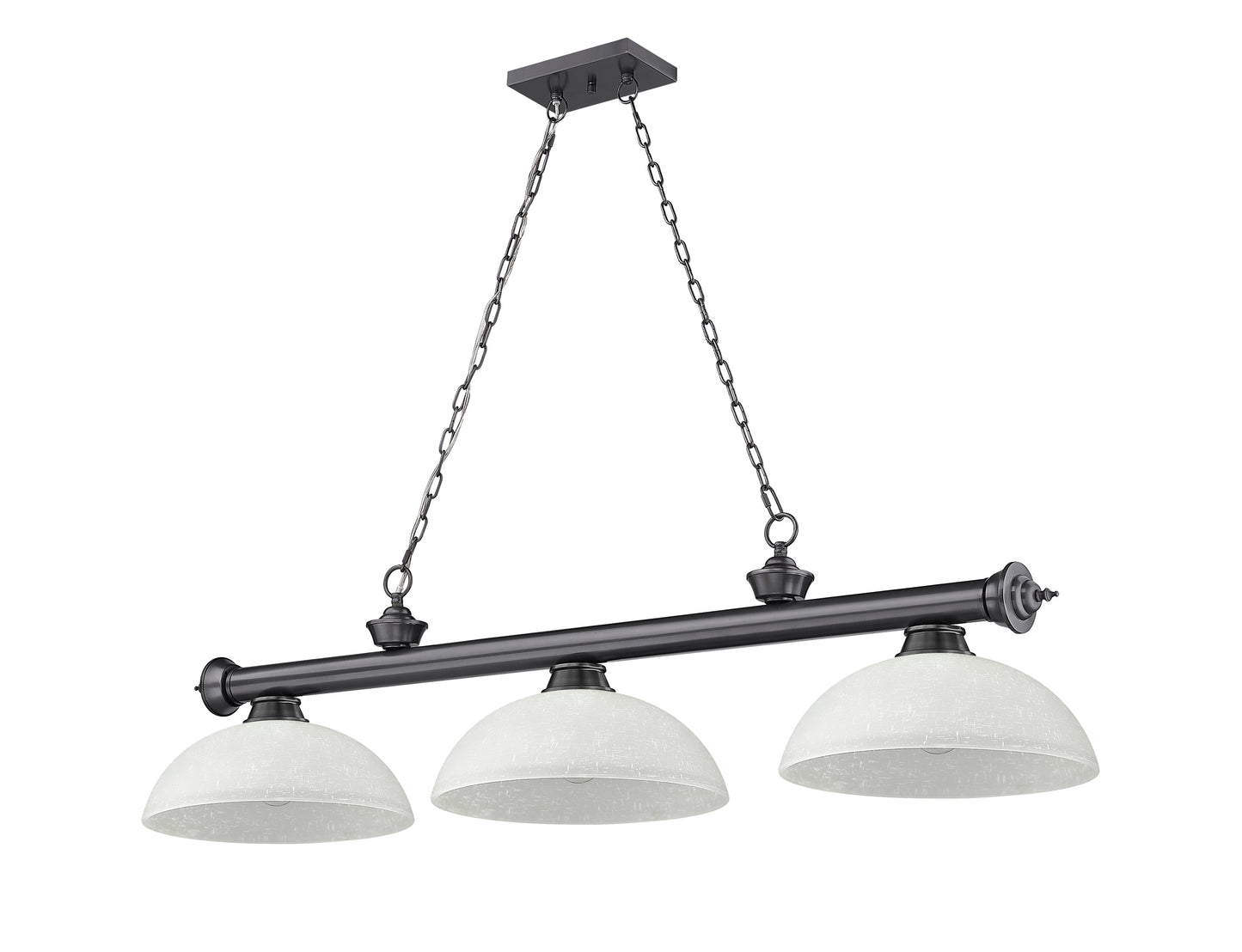 2306-3BP-DWL14 - Cordon 3 Light 57" Billiard - Bronze Plate