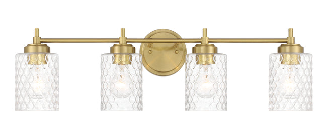 60504-SB - Claire 4 Light 30" Wide Vanity Light - Satin Brass