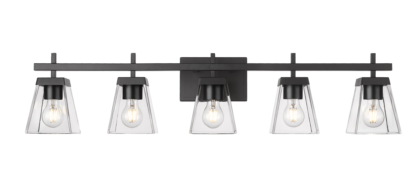 819-5V-MB - Lauren 5 Light 39" Vanity - Matte Black
