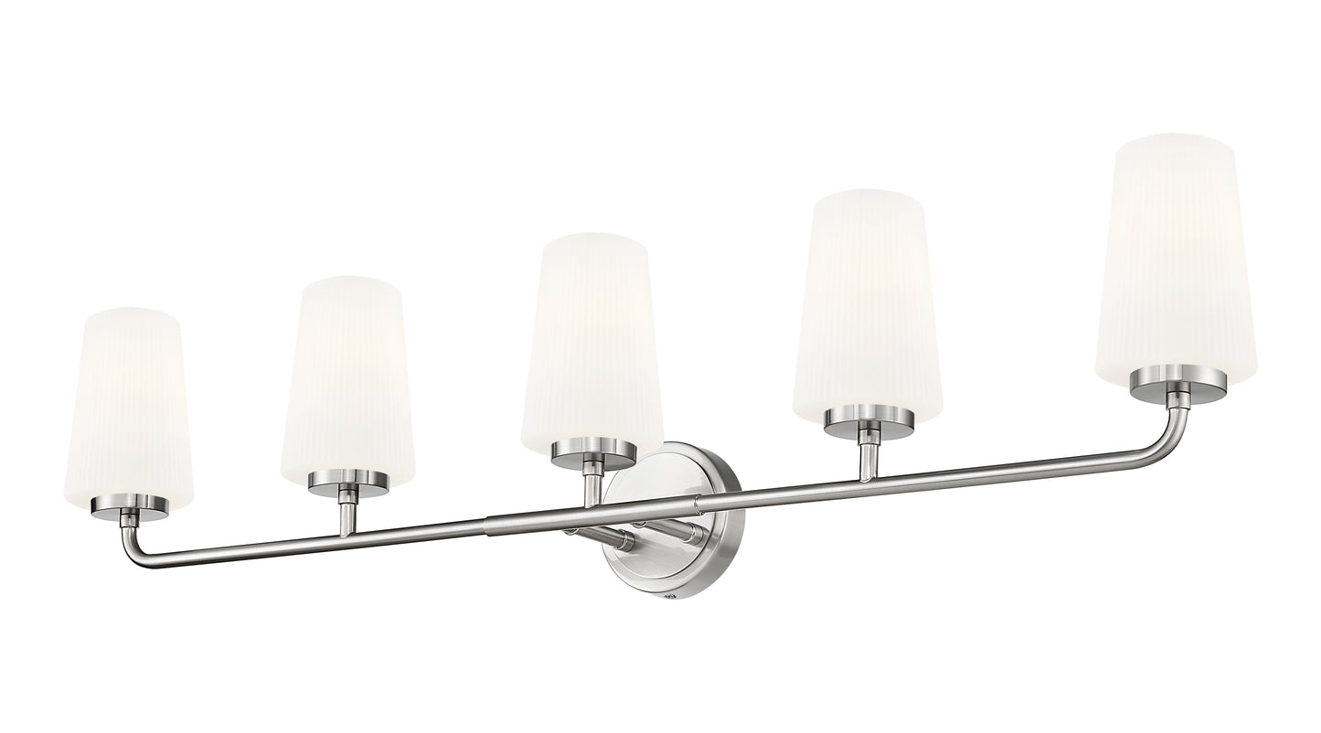 7005-5V-BN - Montford 5 Light 40" Vanity - Brushed Nickel