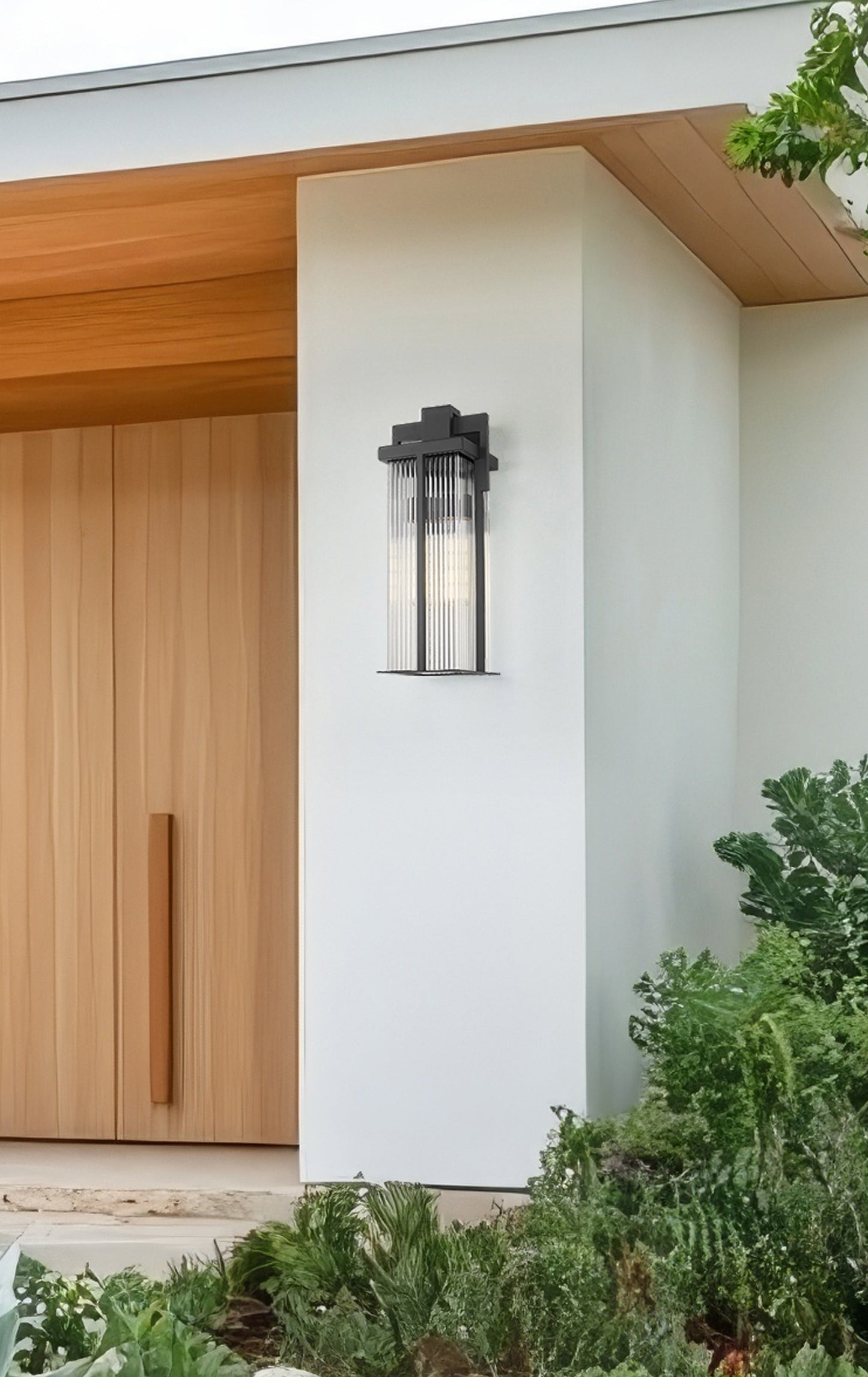 5031B-BK - Fortis 2 Light Outdoor Wall 24" Light - Sand Black