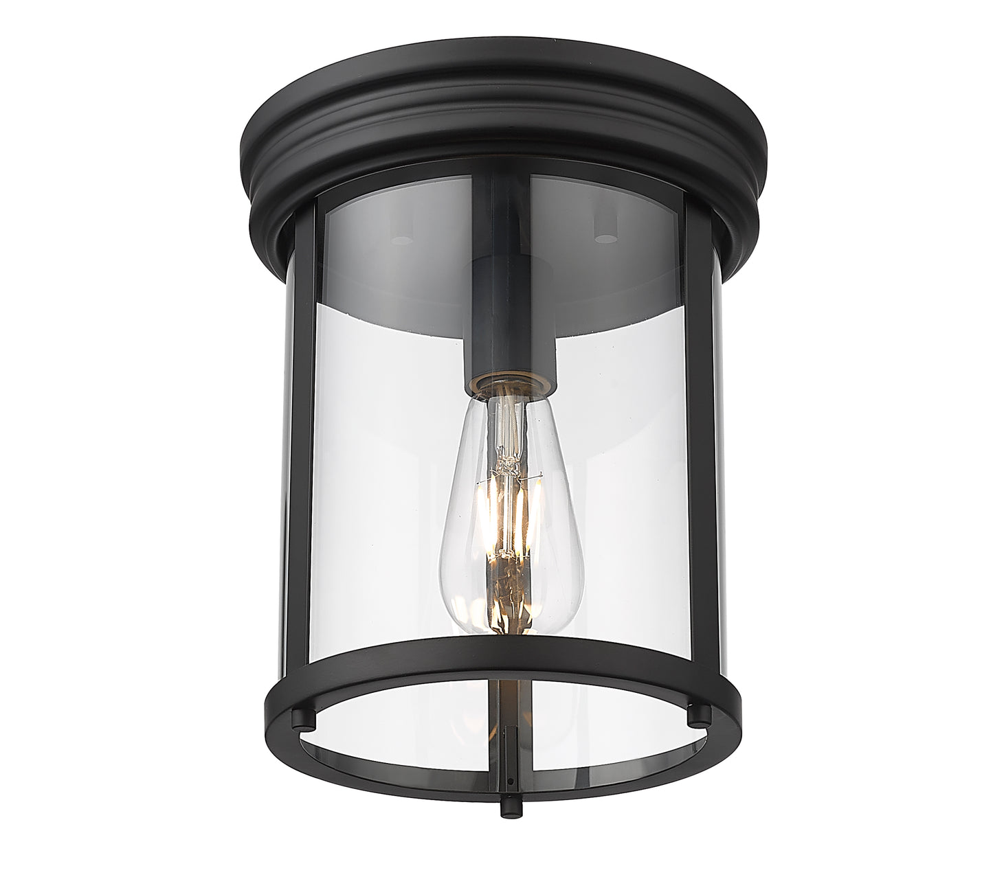742F9-MB - Thayer 1 Light Flush 9" Mount - Matte Black