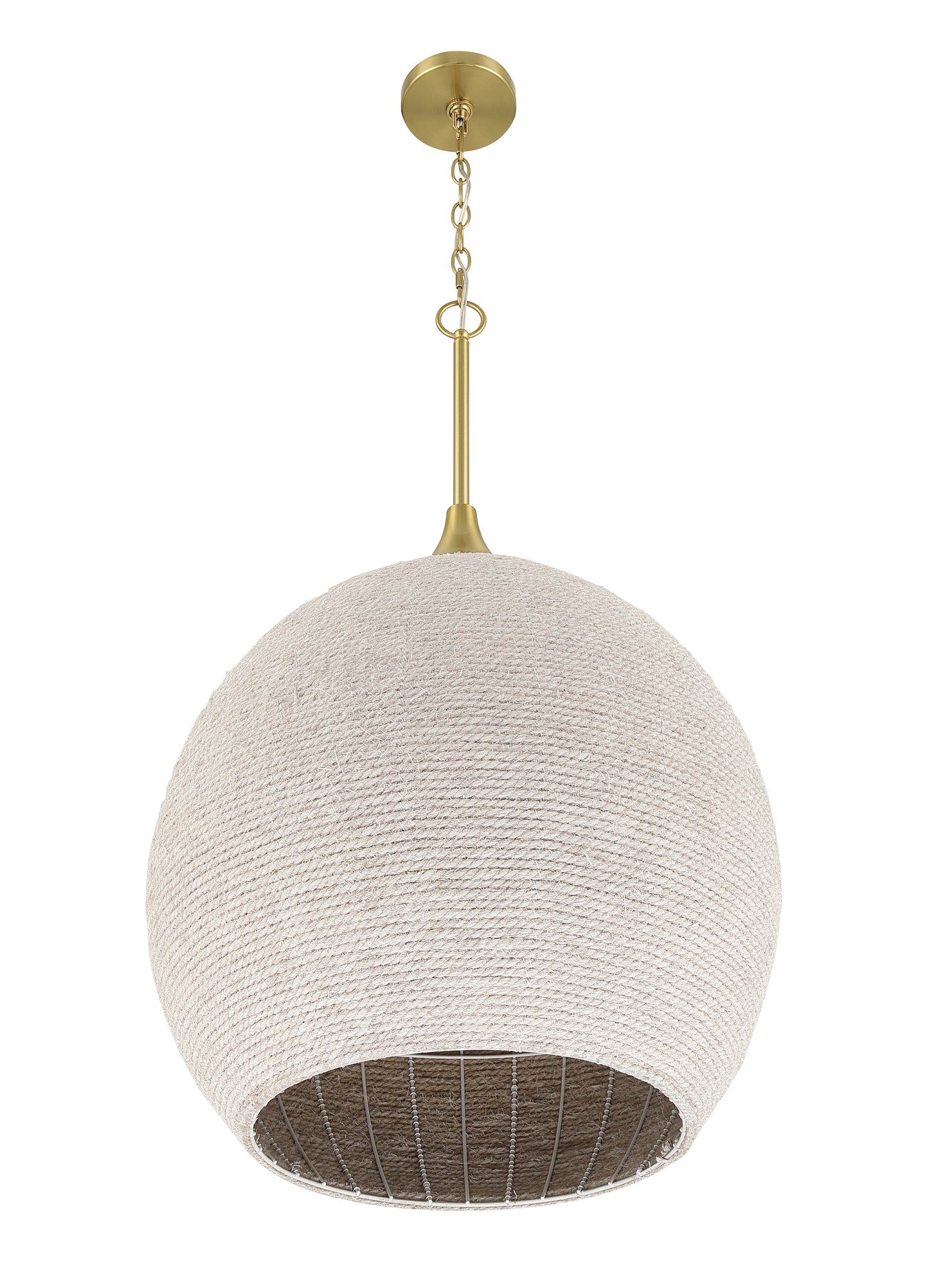 61393W-SB - Keira 3 Light 21" Wide Pendant - Satin Brass