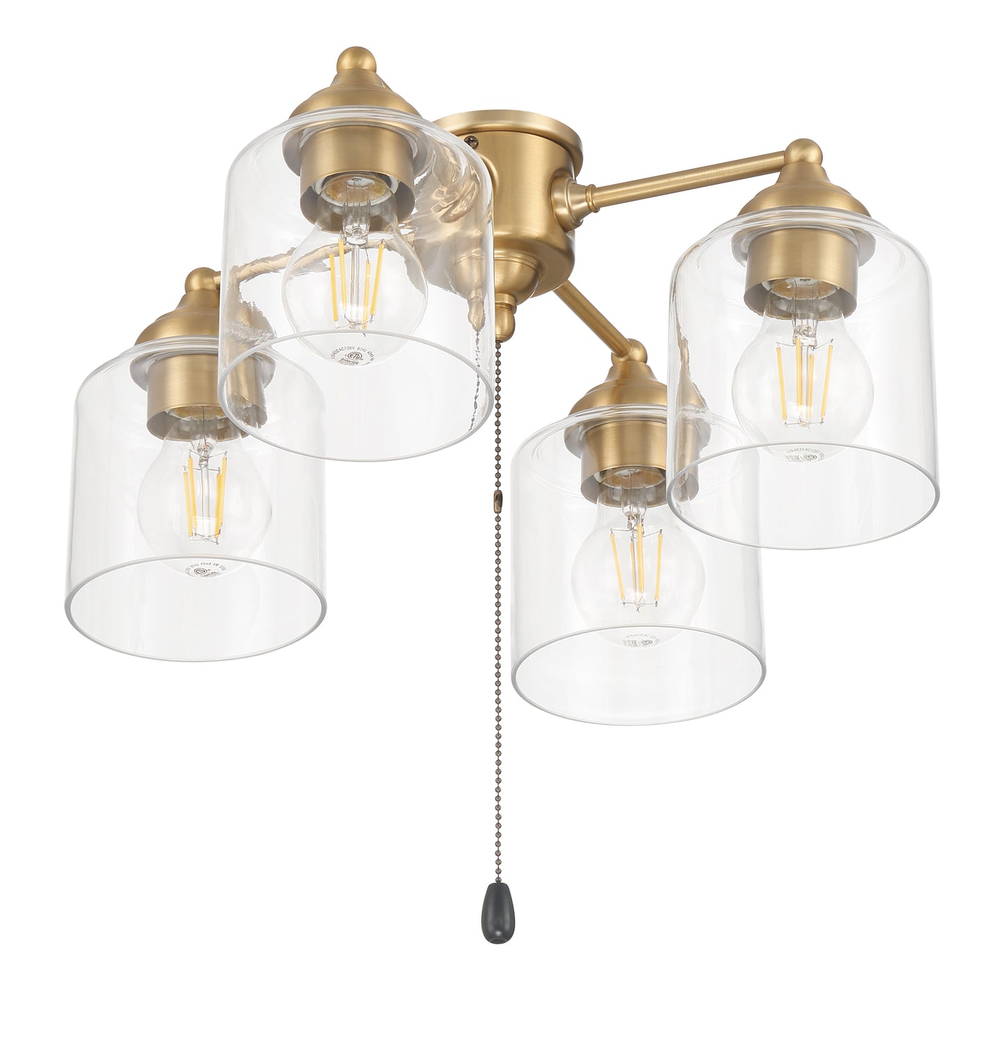 LK2606-4L-LED-SB - 4 Light Light Kit in Satin Brass (Clear Glass)