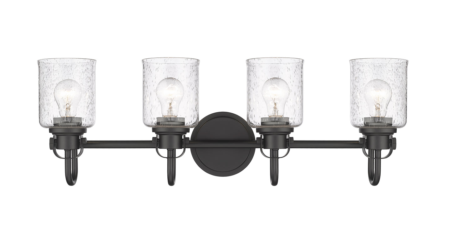 340-4V-MB - Kinsley 4 Light 28" Vanity - Matte Black