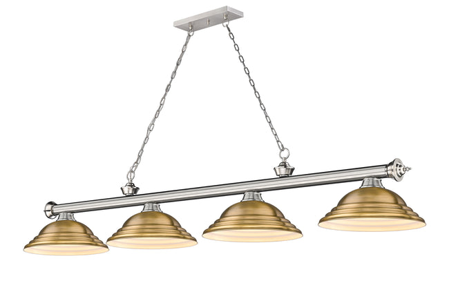 2306-4BN-SRB - Cordon 4 Light 82" Billiard - Brushed Nickel