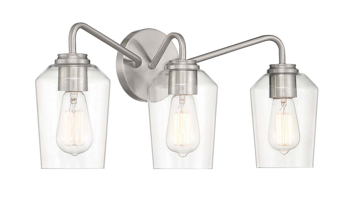 56103-BNK - Shayna 3 Light 22" Wide Vanity Light - Brushed Nickel