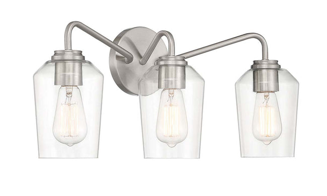 56103-BNK - Shayna 3 Light 22" Wide Vanity Light - Brushed Nickel