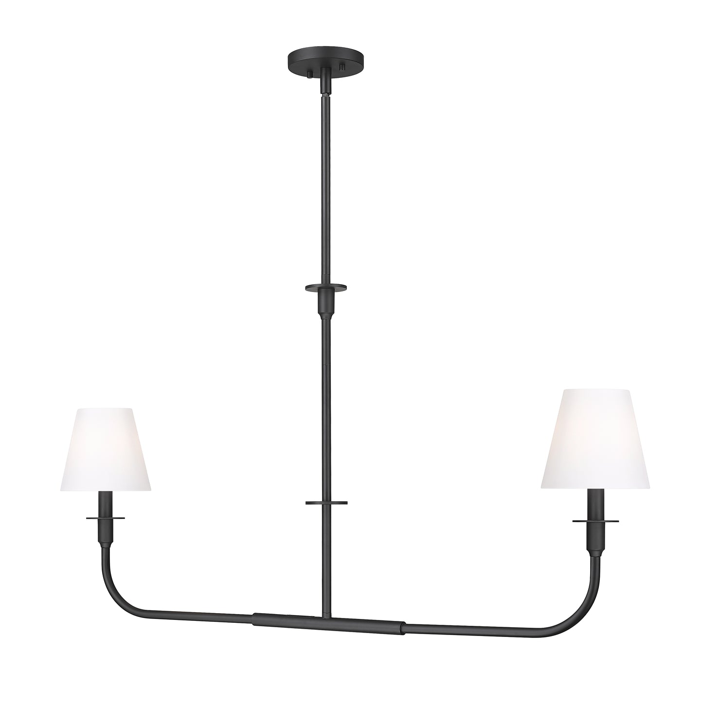 3049-42L-MB - Tova 2 Light Linear 46" Chandelier - Matte Black