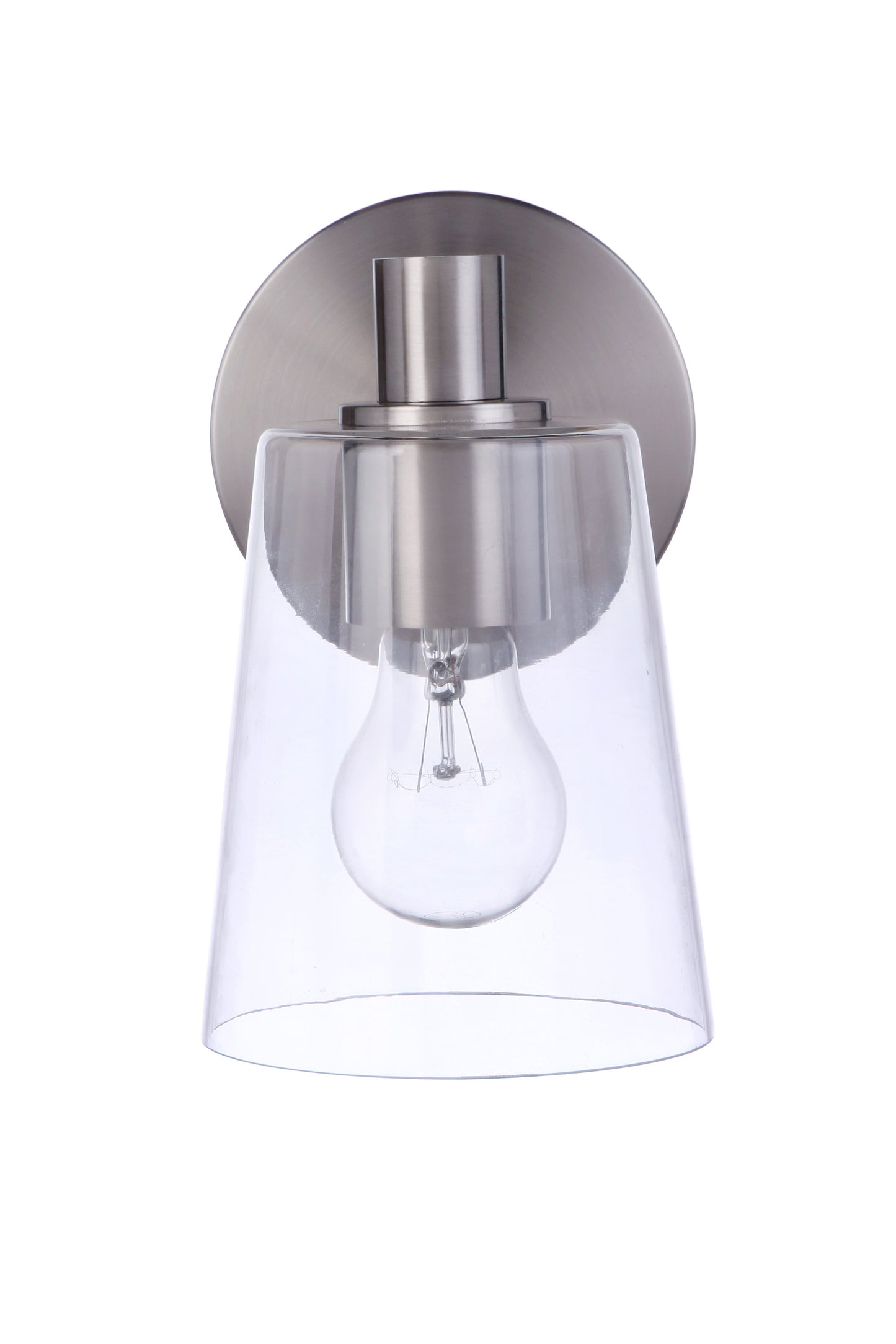 12605BNK1 - Emilio 1 Light 8" High Wall Sconce - Brushed Nickel