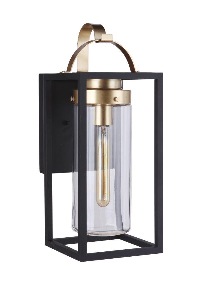 ZA4824-MNSB - Neo 1 Light 20" High Outdoor Wall Lantern - Midnight / Satin Brass