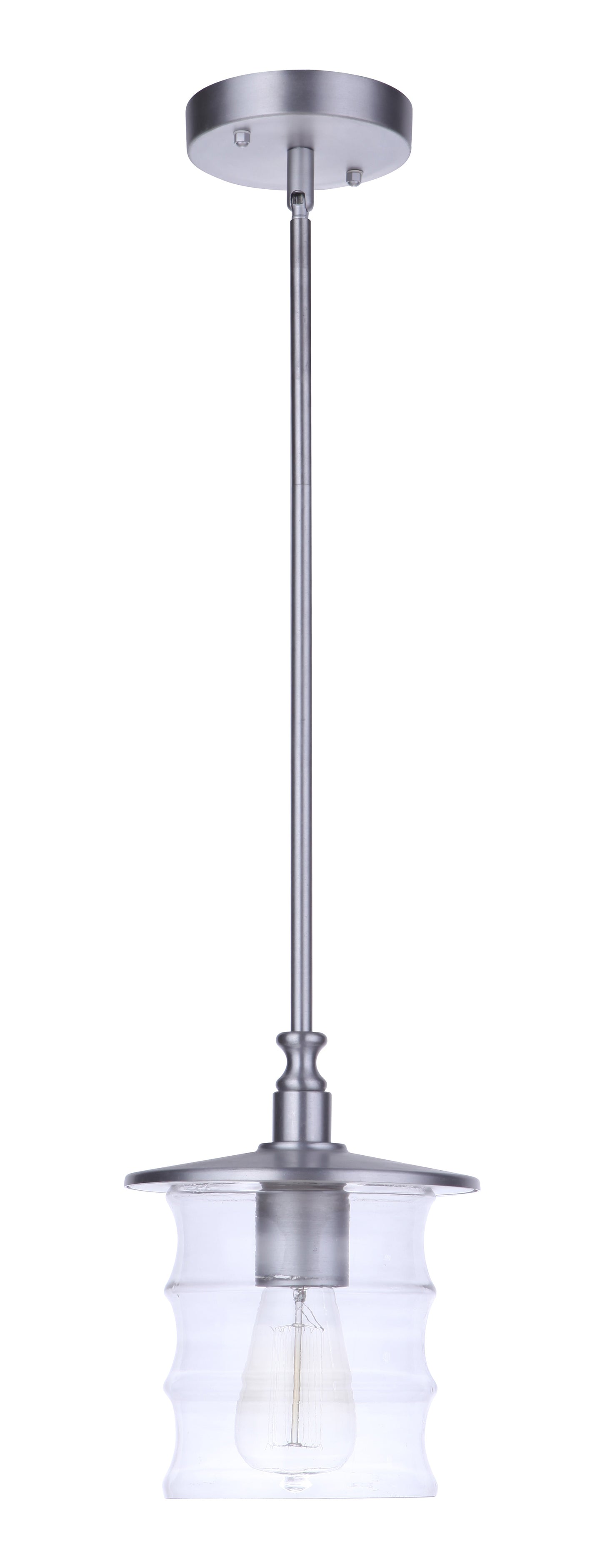 ZA3611-SA - Canon 1 Light 7.5" Wide Outdoor Pendant - Satin Aluminum