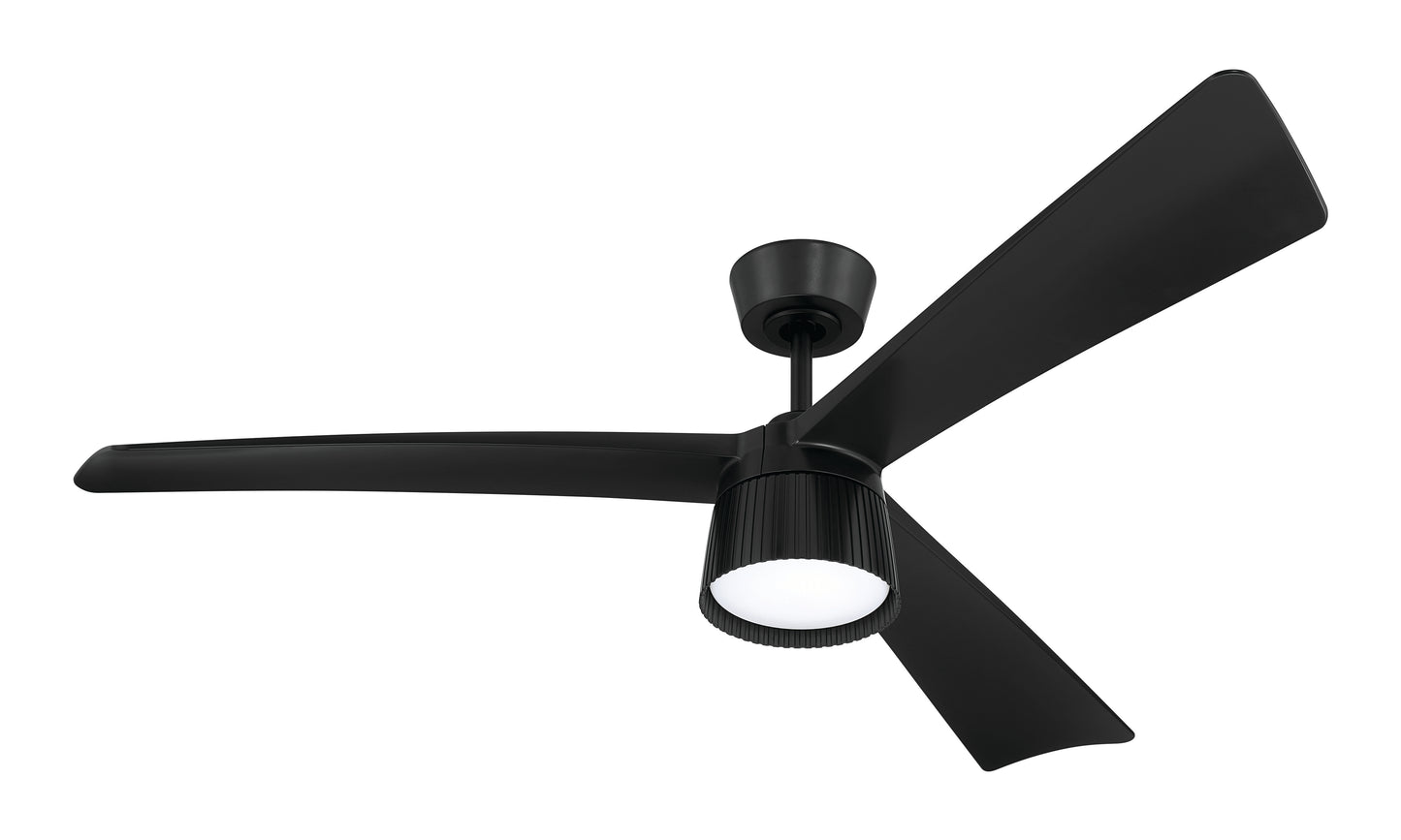 CTO52FB3 - Canto 52" 3-Blade Indoor/Outdoor Rated Damp Ceiling Fan 52" 3 Blade Indoor Outdoor Ceiling Fan with Light Kit - Flat Black