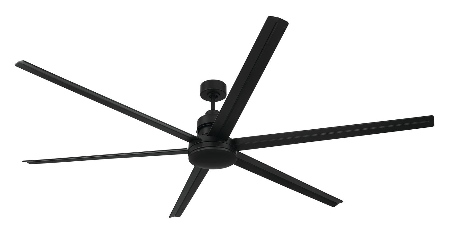 MND80FB6 - Mondo 80 Indoor/Outdoor 80" 6 Blade Indoor Outdoor Ceiling Fan with Light Kit - Flat Black