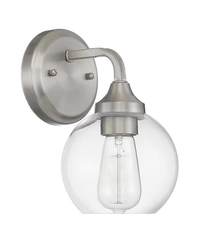 56201-BNK - Glenda 1 Light 9.75" High Wall Sconce - Brushed Nickel