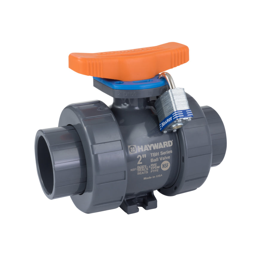 2" CPVC TBH Series Ball Valve Socket or Threaded Ends - FPM Seals