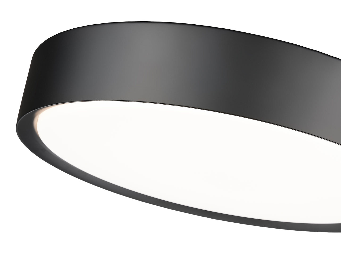 1014F16-MB-LED - Kawan 1 Light Flush 16" Mount - Matte Black