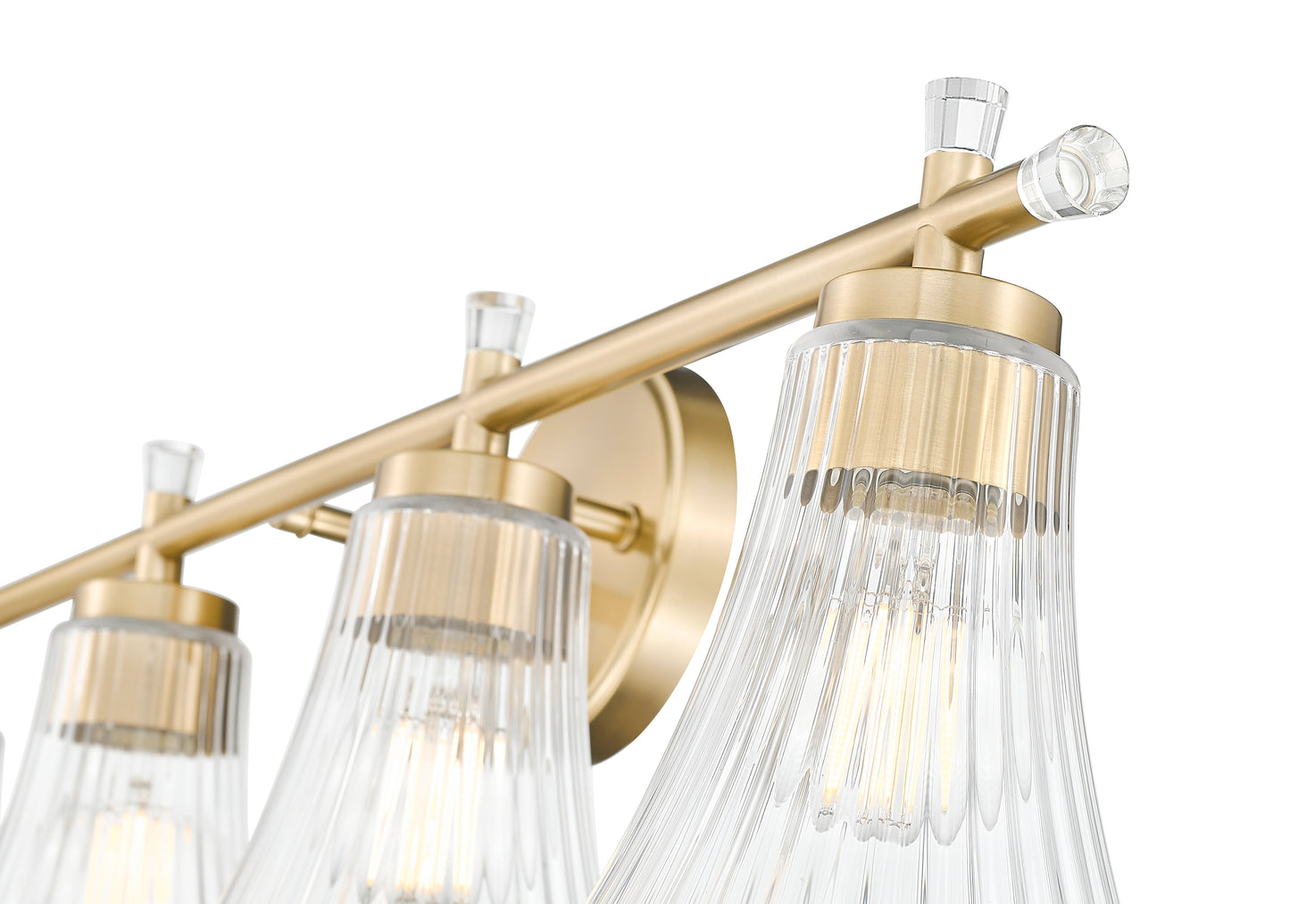 7519-4V-MGLD - Belle 4 Light 32" Vanity - Modern Gold