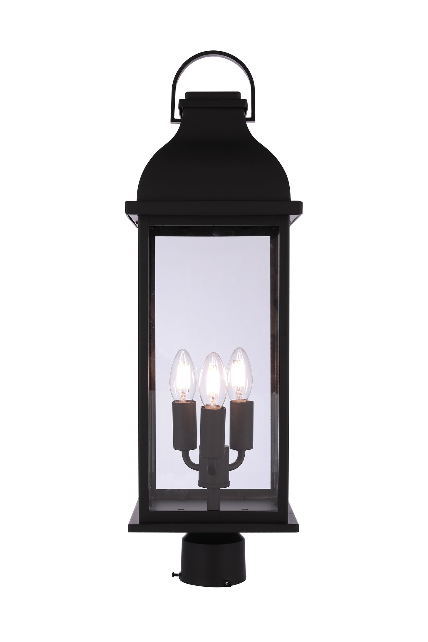 ZA7225-MN - Bent Tree 3 Light 26" High Outdoor Post - Midnight