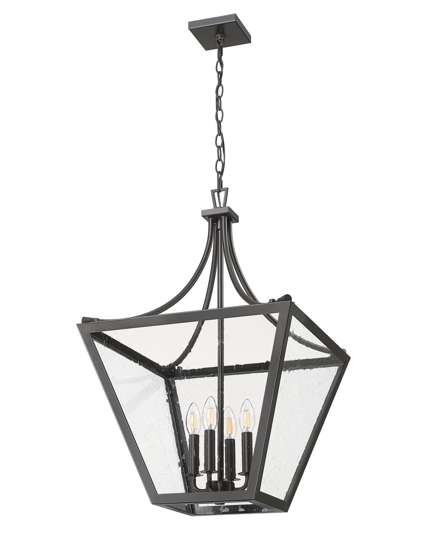 1961-4C-IO - Montalcino 4 Light 18" Chandelier - Iron Ore