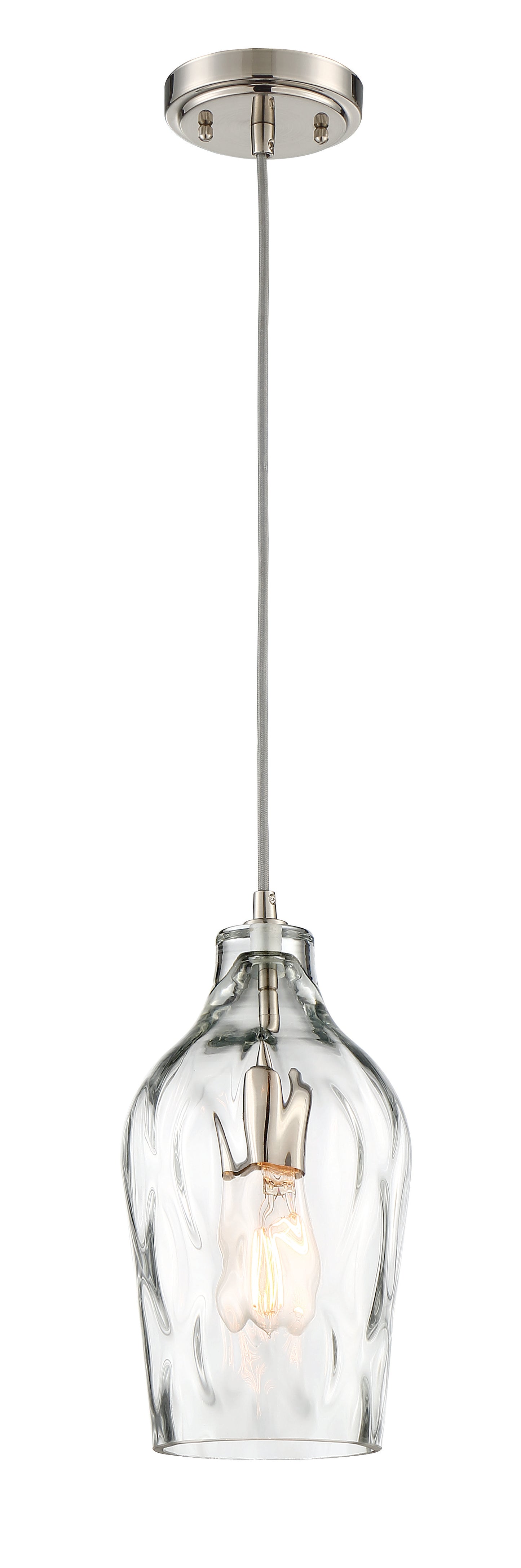 P725BNK1 - Pendant 1 Light 6.63" Wide Mini Pendant - Brushed Nickel