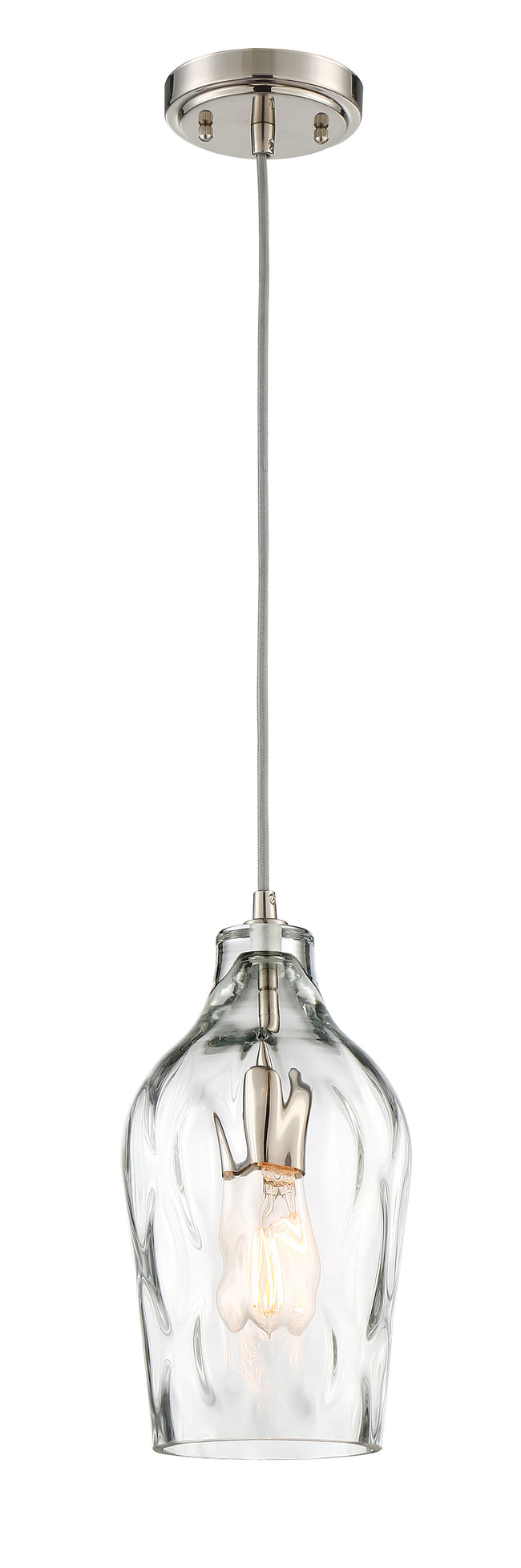 P725BNK1 - Pendant 1 Light 6.63" Wide Mini Pendant - Brushed Nickel