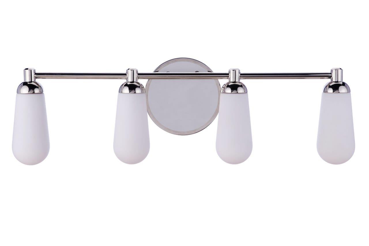 13131BNKPLN4 - Riggs 4 Light 30" Wide Vanity Light - Brushed Polished Nickel / Polished Nickel