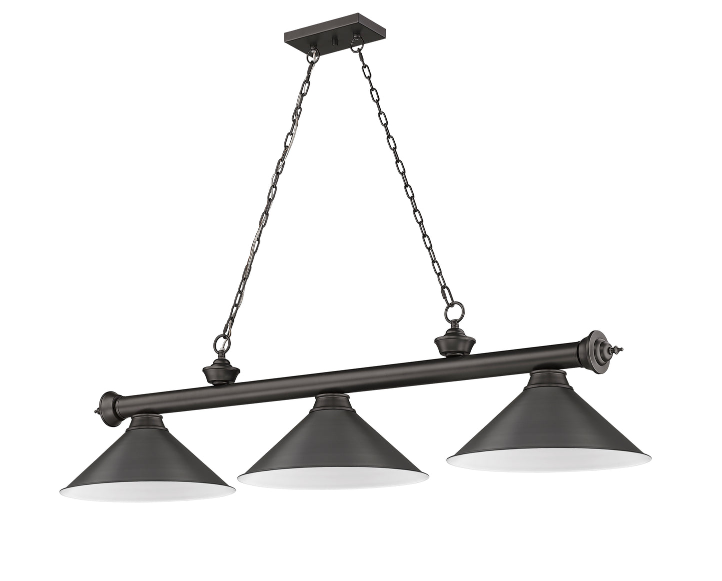 2306-3BRZ-BRZ15 - Cordon 3 Light 57" Billiard - Bronze